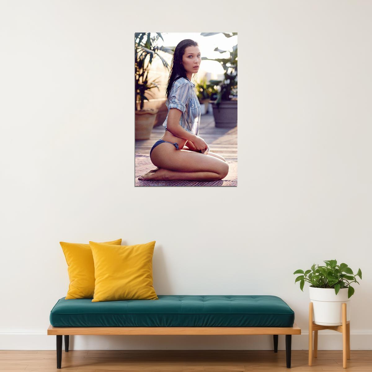 Bella American Woman Model Beauty Model Poster Wall Art Print Home Wall Decor - xonomax