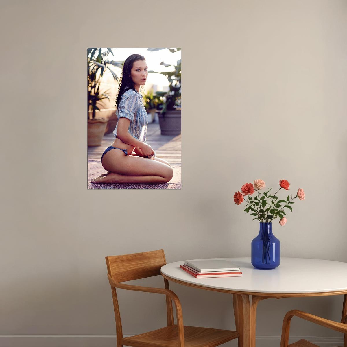Bella American Woman Model Beauty Model Poster Wall Art Print Home Wall Decor - xonomax