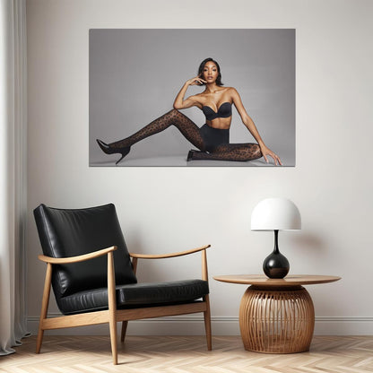 Jourdan Dunn Beautiful British Model Poster Wall Art Print Home Wall Decor - xonomax