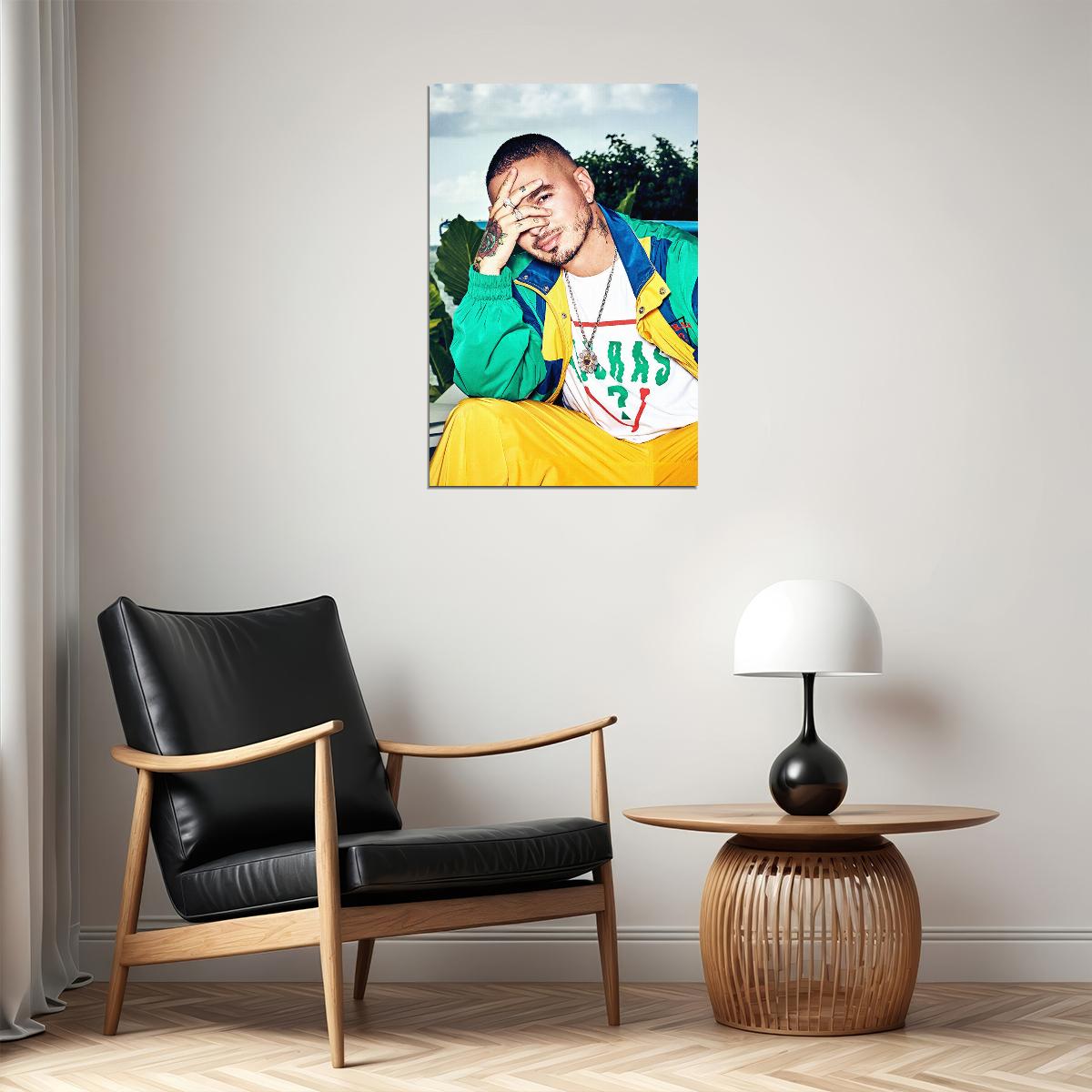 J Balvin Award-winning Latin Music Artist Poster Wall Art Print Home Wall Decor - xonomax