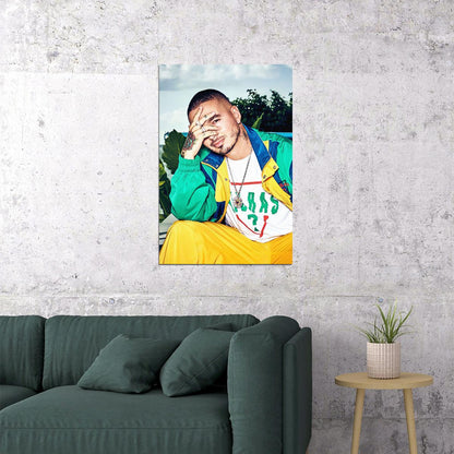 J Balvin Award-winning Latin Music Artist Poster Wall Art Print Home Wall Decor - xonomax