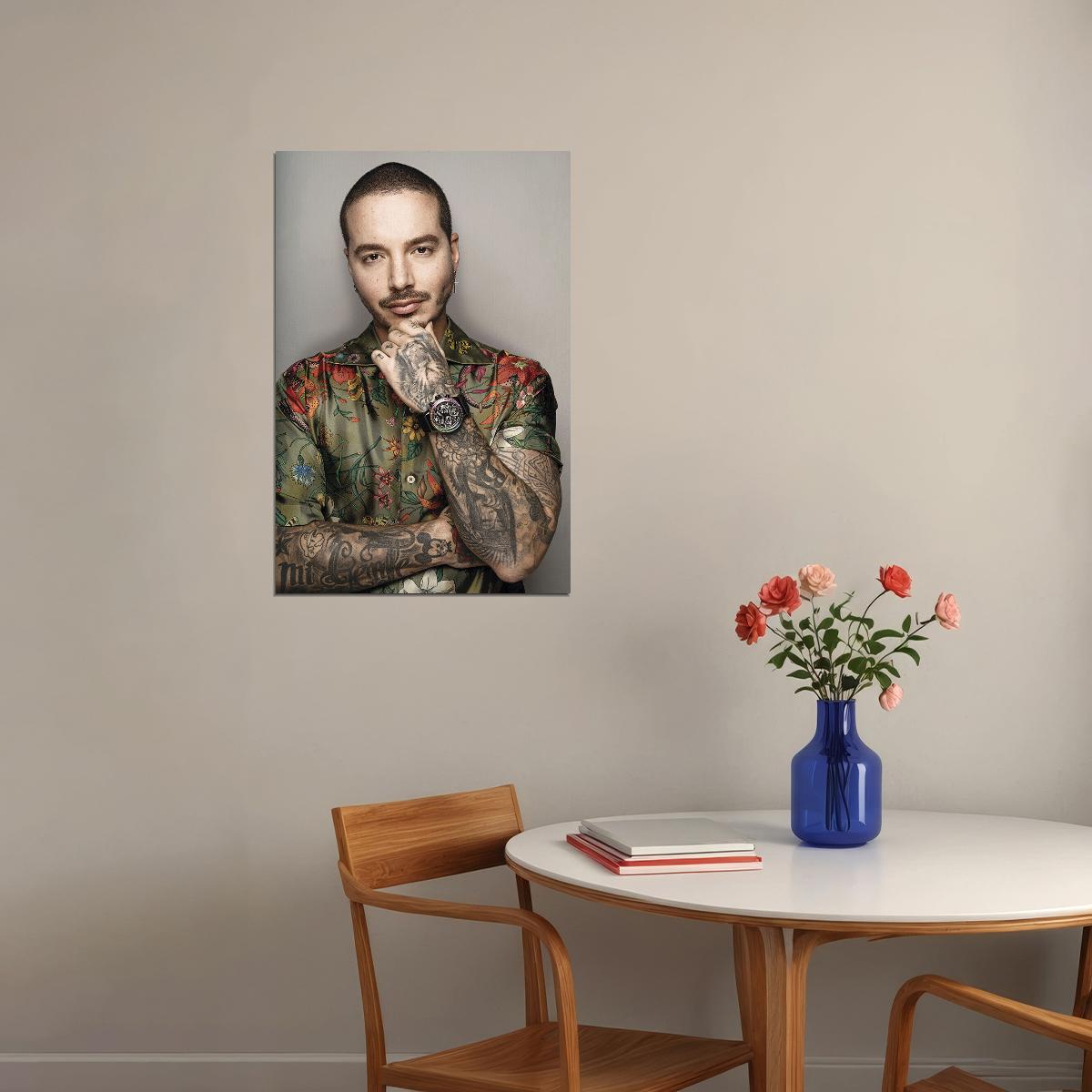 J Balvin Award-winning Colombian Artist Poster Wall Art Print Home Wall Decor - xonomax
