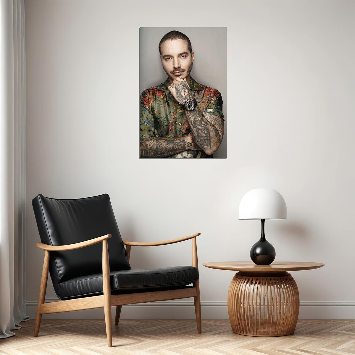 J Balvin Award-winning Colombian Artist Poster Wall Art Print Home Wall Decor - xonomax