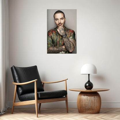 J Balvin Award-winning Colombian Artist Poster Wall Art Print Home Wall Decor - xonomax