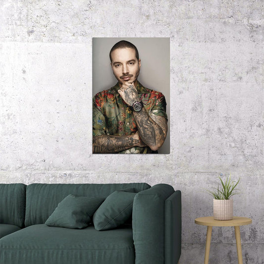 J Balvin Award-winning Colombian Artist Poster Wall Art Print Home Wall Decor - xonomax