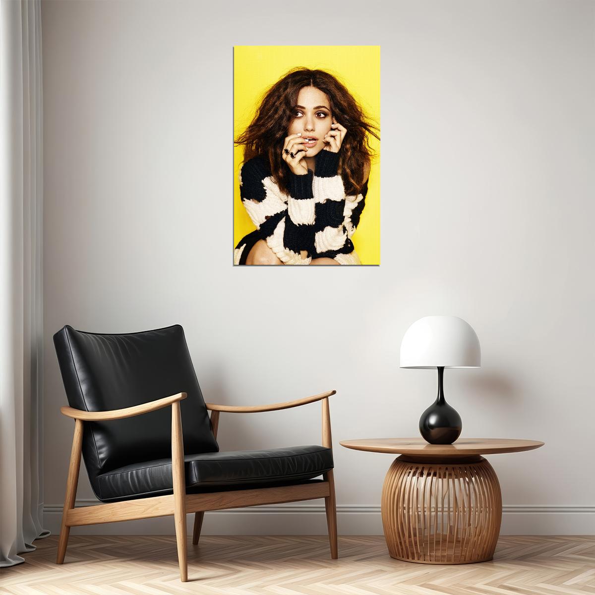 American Actor Emmy Rossum Looking Left Poster Wall Art Print Home Wall Decor - xonomax