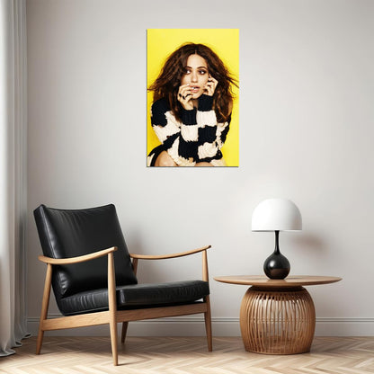 American Actor Emmy Rossum Looking Left Poster Wall Art Print Home Wall Decor - xonomax