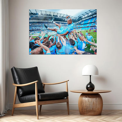 Fernandinho Manchester League Champions 2021/22 Poster Wall Art Print Home Wall Decor - xonomax