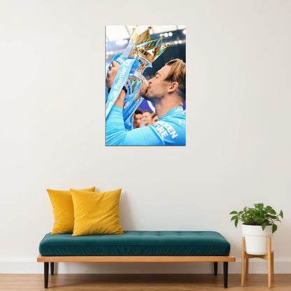 Jack Grealish Manchester League Champions 2021/22 Poster Wall Art Print Home Wall Decor - xonomax