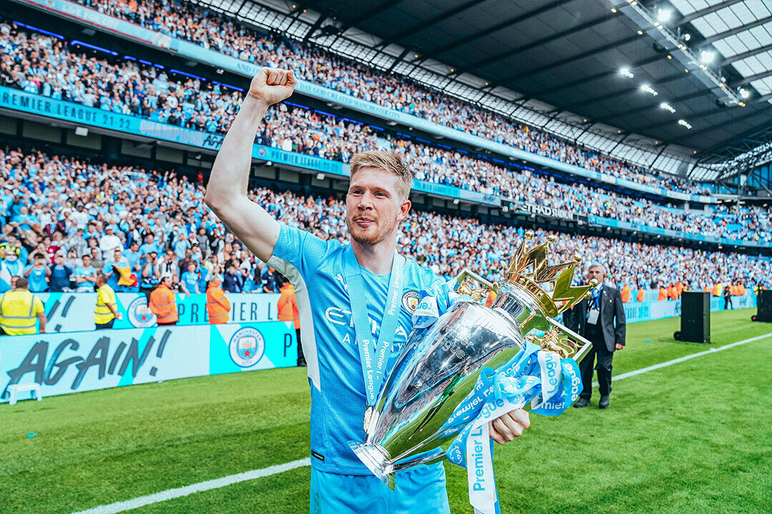 Kevin De Bruyne Manchester Champions 2021/22 Poster Wall Art Print Home Wall Decor - xonomax
