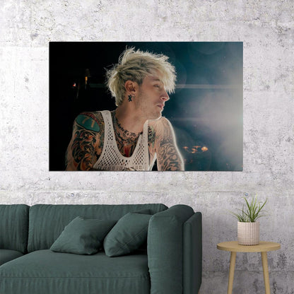 Machine Gun Kelly American Actor And Rapper Poster Wall Art Print Home Wall Decor - xonomax