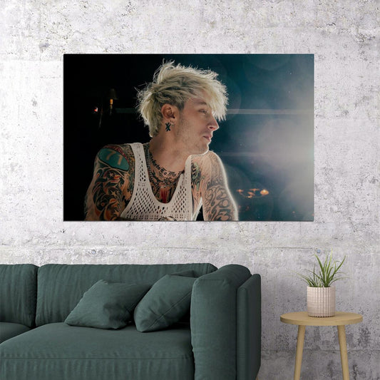 Machine Gun Kelly American Actor And Rapper Poster Wall Art Print Home Wall Decor - xonomax