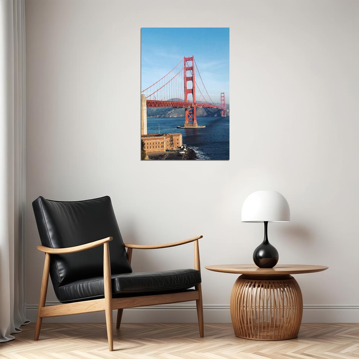 Golden Gate Bridge San Francisco Travel Landscape Poster Wall Art Print Home Wall Decor - xonomax