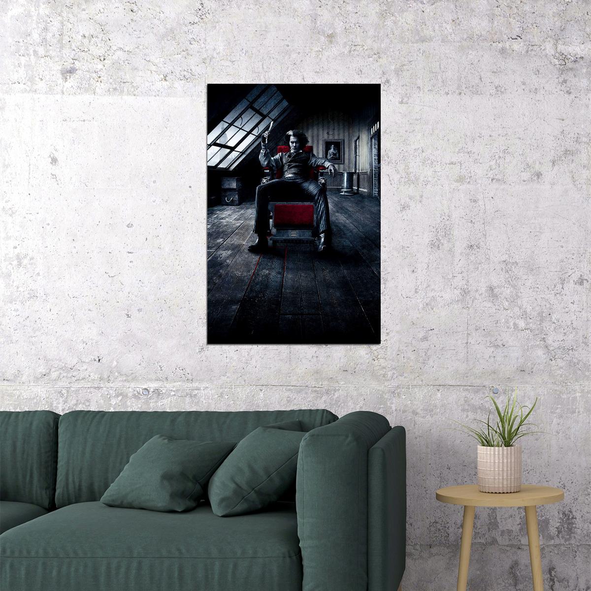 Sweeney Todd The Demon Barber of Fleet Street 2007 Movie Musical Poster Wall Art Print Home Wall Decor - xonomax