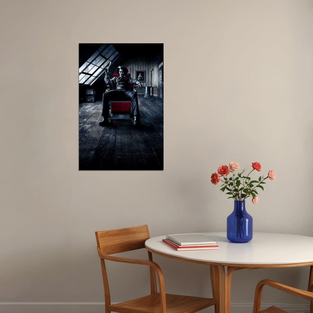 Sweeney Todd The Demon Barber of Fleet Street 2007 Movie Musical Poster Wall Art Print Home Wall Decor - xonomax