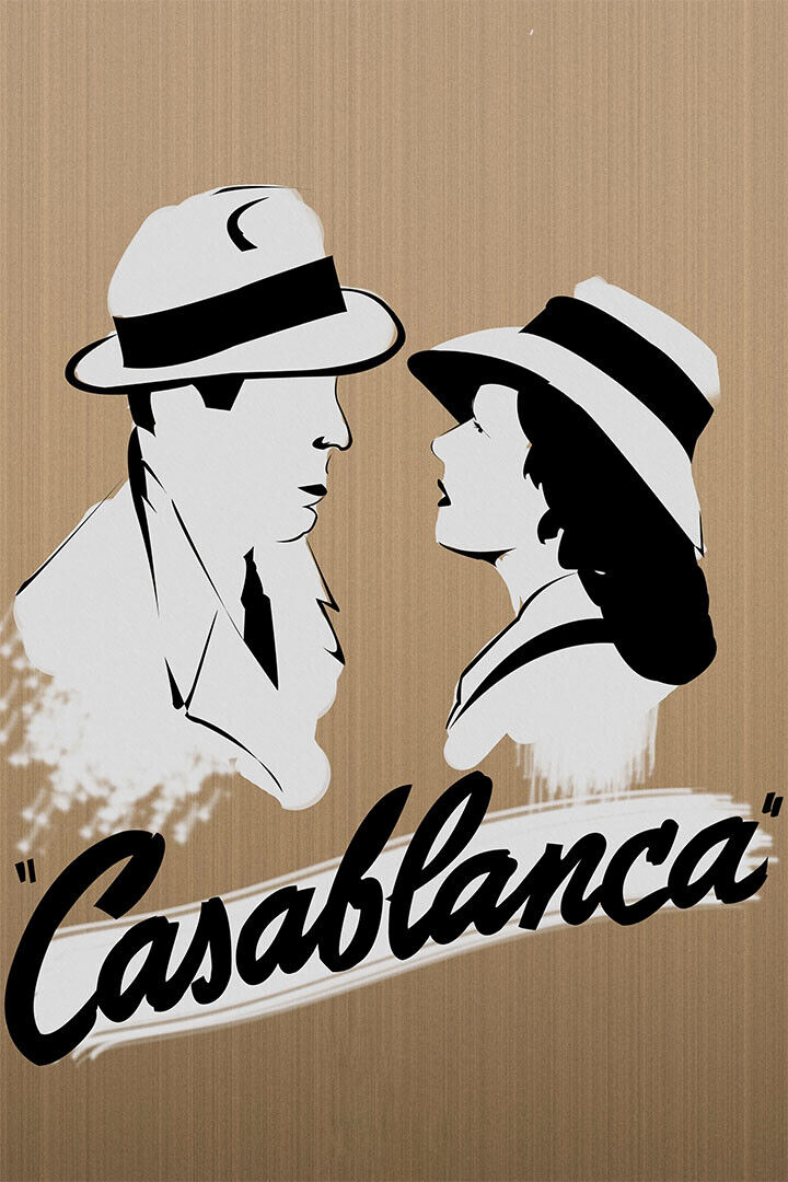 Casablanca Minimal Rick Blaine Ilsa Lund Victor Laszlo Crime Poster Wall Art Print Home Wall Decor