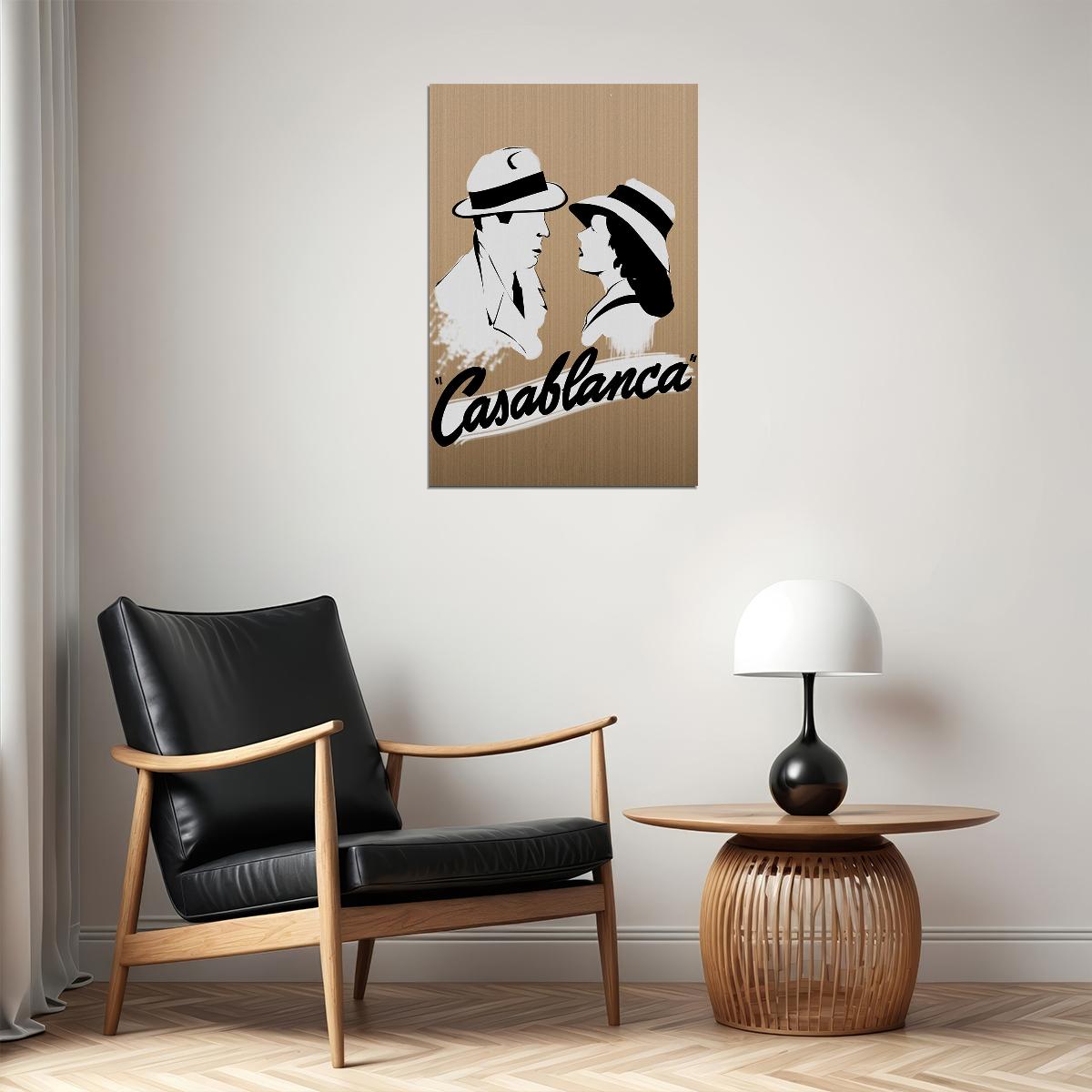 Casablanca Minimal Rick Blaine Ilsa Lund Victor Laszlo Crime Poster Wall Art Print Home Wall Decor