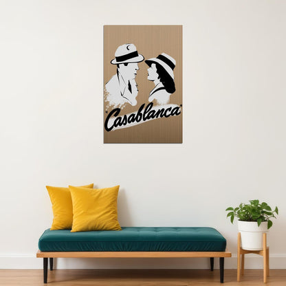 Casablanca Minimal Rick Blaine Ilsa Lund Victor Laszlo Crime Poster Wall Art Print Home Wall Decor