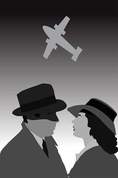 Casablanca Minimal Rick Blaine Ilsa Lund Victor Laszlo Drama Poster Wall Art Print Home Wall Decor - xonomax