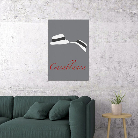 Casablanca Minimal Rick Blaine Ilsa Lund Victor Laszlo Poster Wall Art Print Home Wall Decor - xonomax
