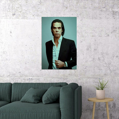 Nick Cave Portrait Songwriter Artist Poster Wall Art Print Home Wall Decor - xonomax