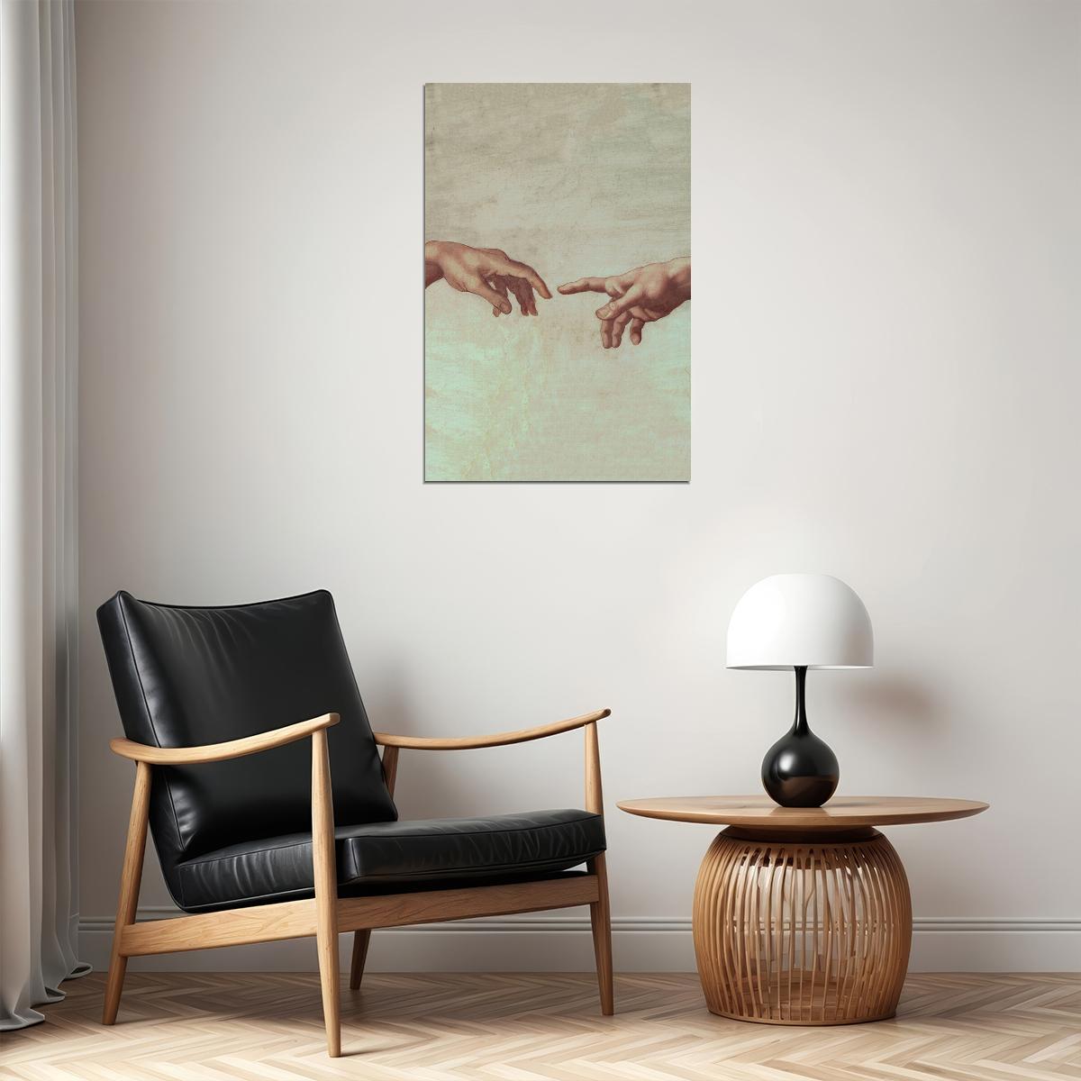 Creation Of Adam Hand Of God Classical Religion Poster Wall Art Print Home Wall Decor - xonomax
