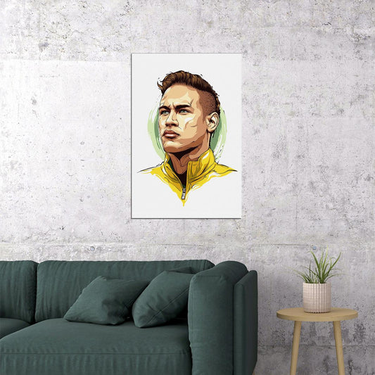 Neymar National Football Player Poster Wall Art Print Home Wall Decor - xonomax
