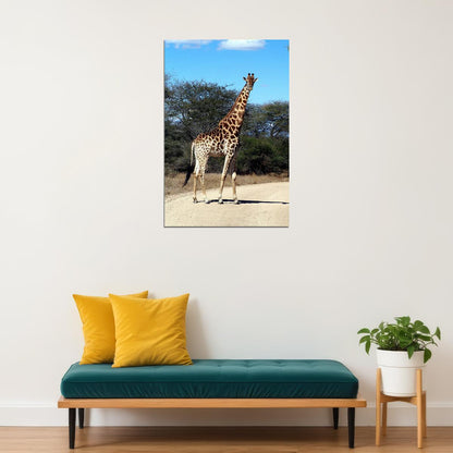 African Giraffes Lover Animals Landscape Poster Wall Art Print Home Wall Decor - xonomax
