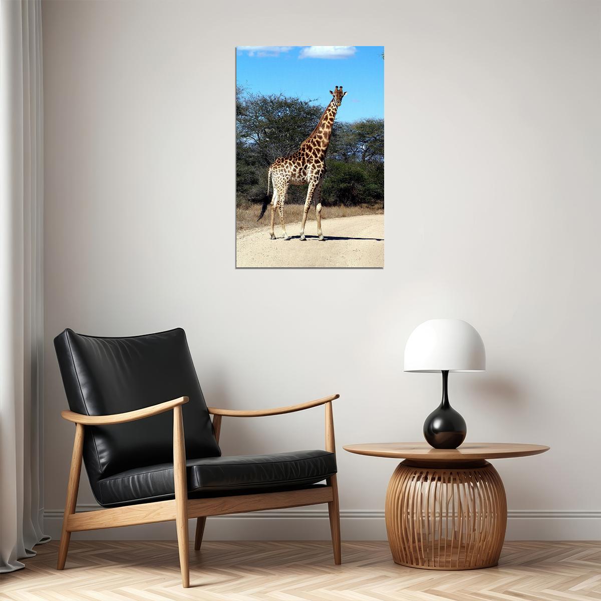 African Giraffes Lover Animals Landscape Poster Wall Art Print Home Wall Decor - xonomax