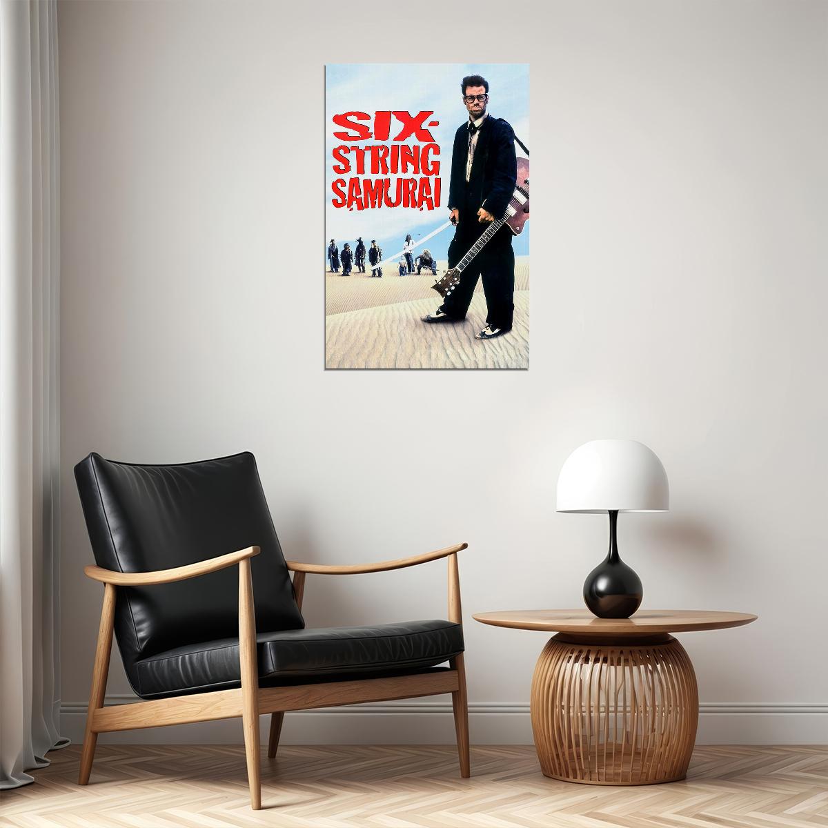 Six String Samurai Minimal Action Comedy Film Poster Wall Art Print Home Wall Decor - xonomax