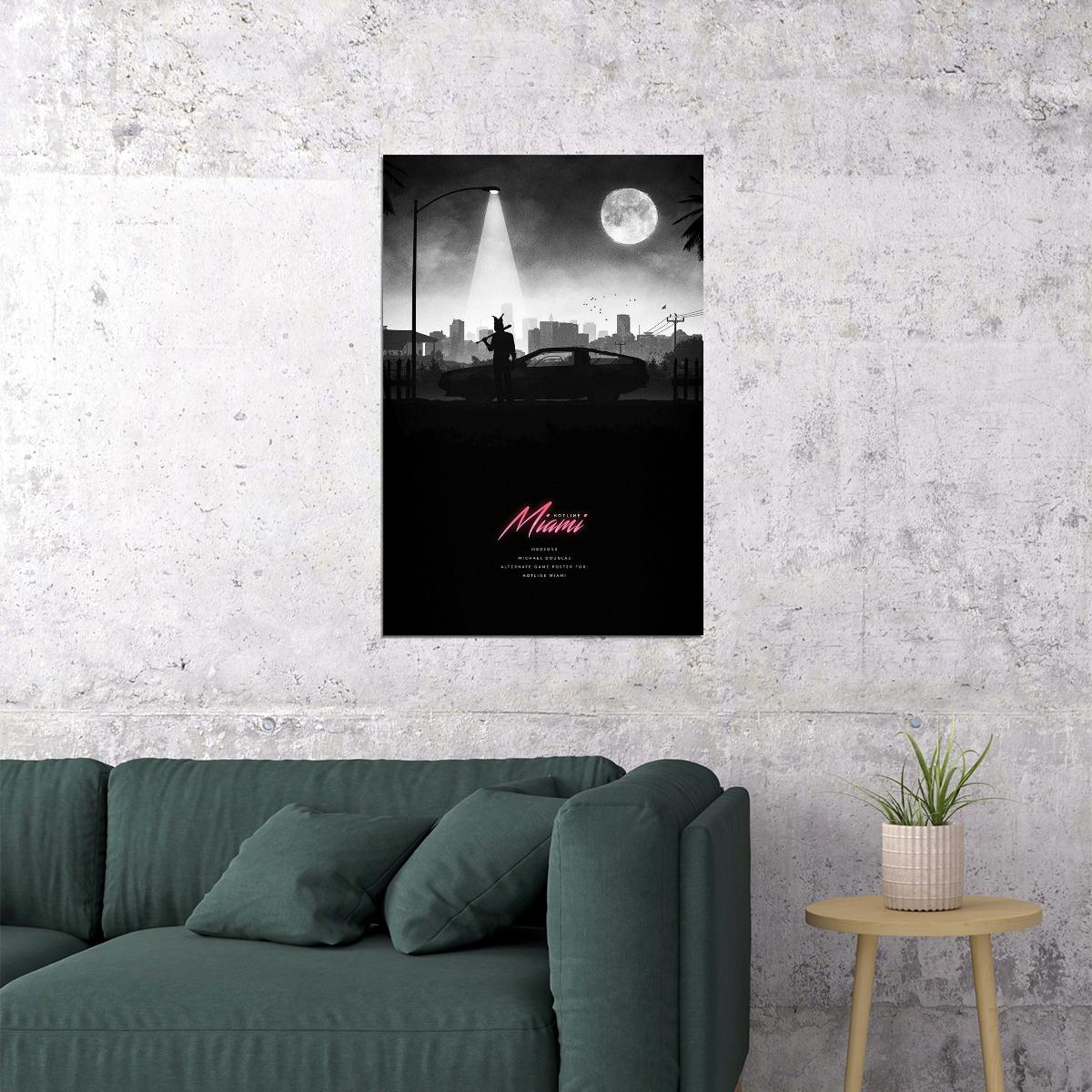 Hotline Miami Action Single Player Game Poster Wall Art Print Home Wall Decor - xonomax