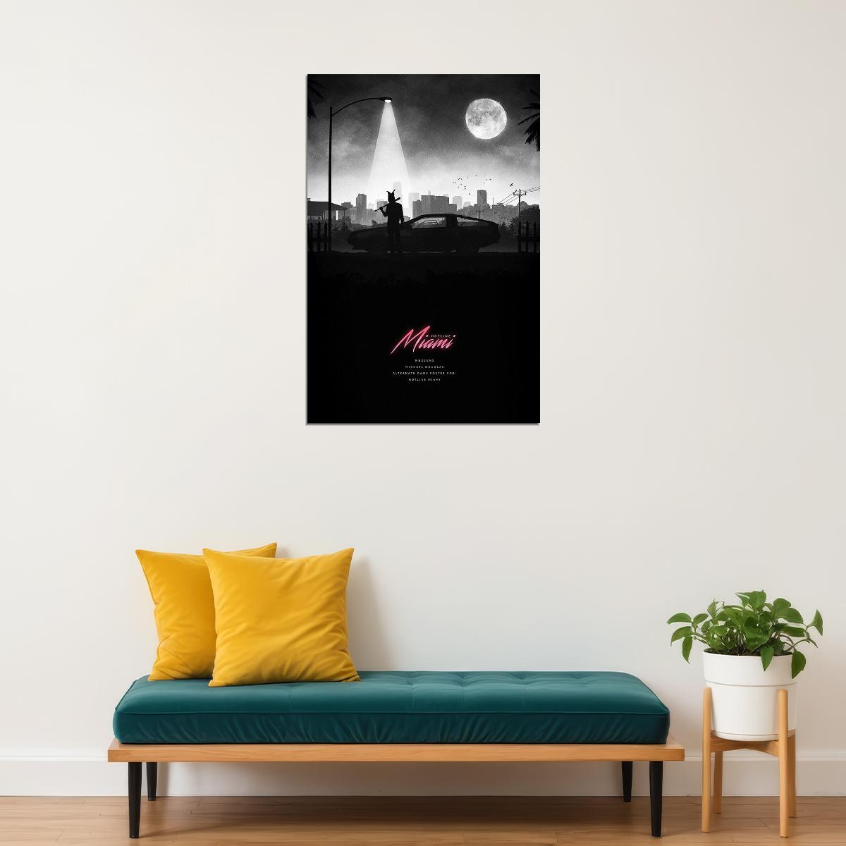 Hotline Miami Action Single Player Game Poster Wall Art Print Home Wall Decor - xonomax