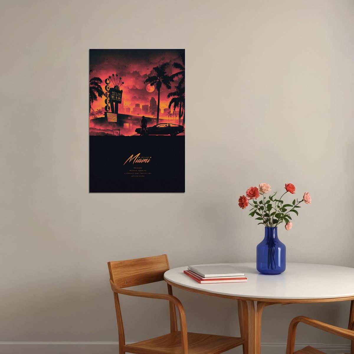 Hotline Miami Single Player Game Action Poster Wall Art Print Home Wall Decor - xonomax