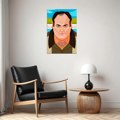Tony Soprano Portrait The Sopranos Movie Inspired Comic Poster Wall Art Print Home Wall Decor
