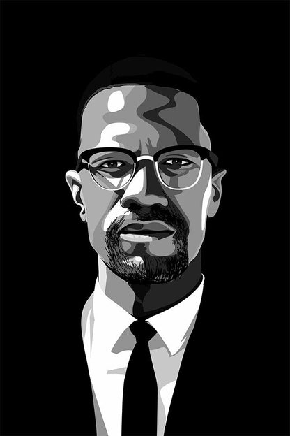 Malcolm X Activist Political Representative Poster Wall Art Print Home Wall Decor - xonomax