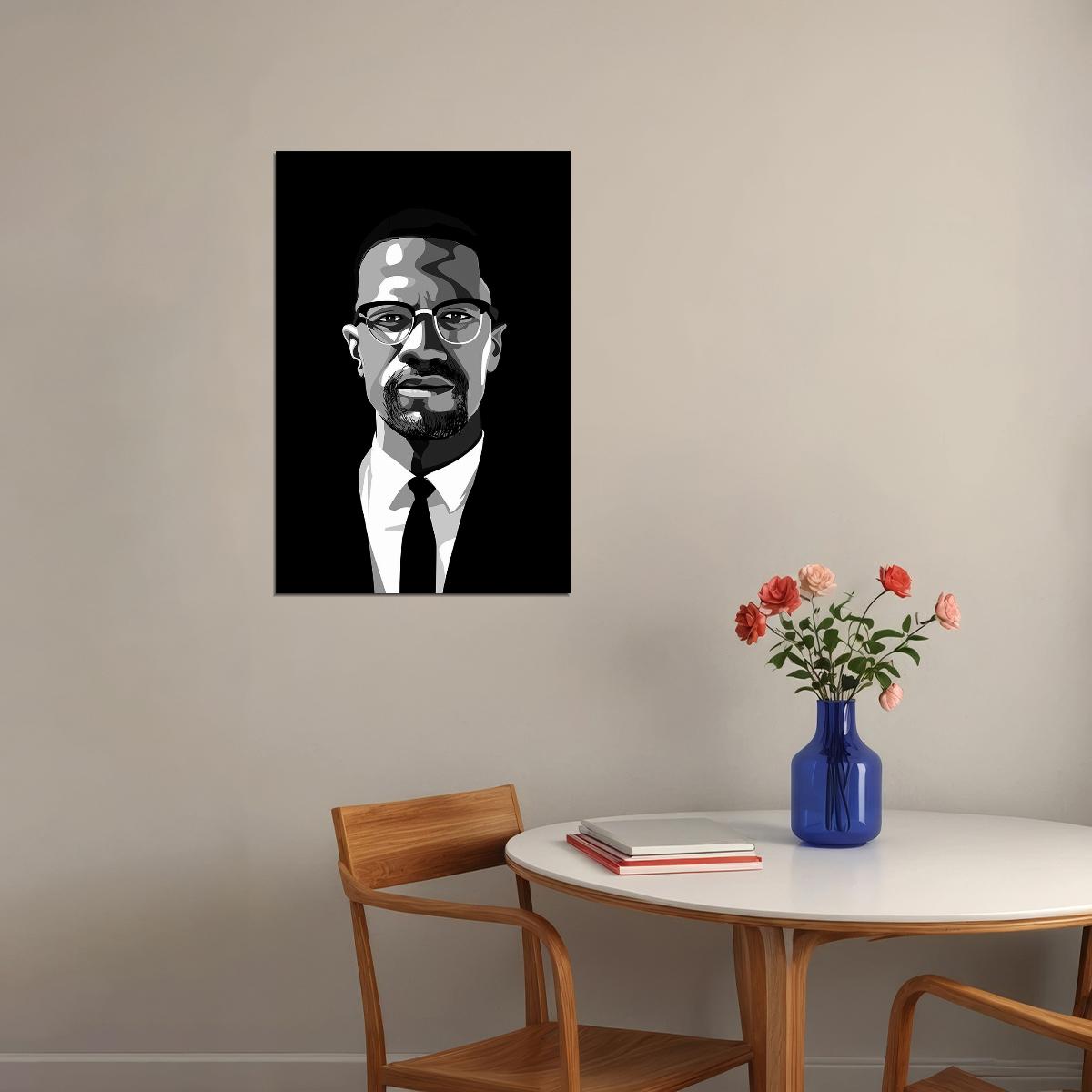 Malcolm X Activist Political Representative Poster Wall Art Print Home Wall Decor - xonomax