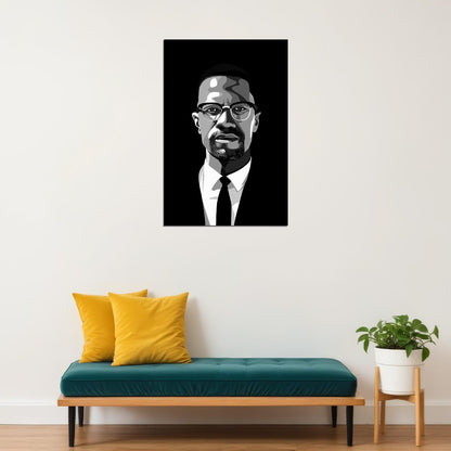 Malcolm X Activist Political Representative Poster Wall Art Print Home Wall Decor - xonomax