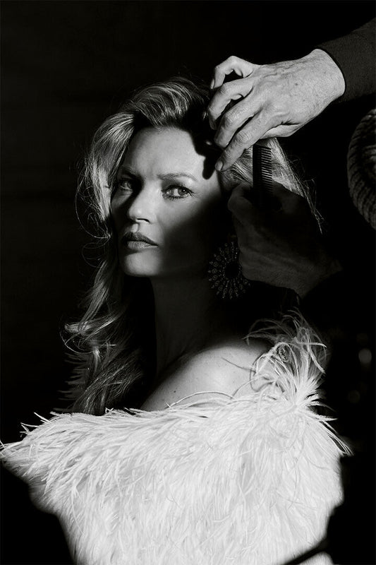 Kate Moss Model Beautiful Artist Black White Poster Wall Art Print Home Wall Decor - xonomax