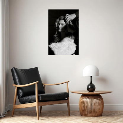 Kate Moss Model Beautiful Artist Black White Poster Wall Art Print Home Wall Decor - xonomax