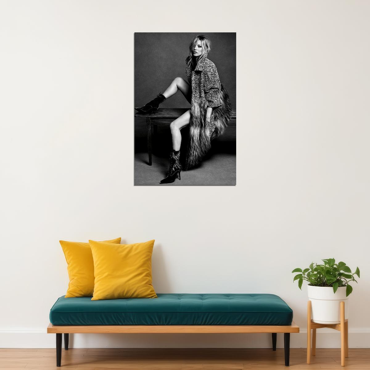 Kate Moss Model Fashion Pioneer Poster Wall Art Print Home Wall Decor - xonomax