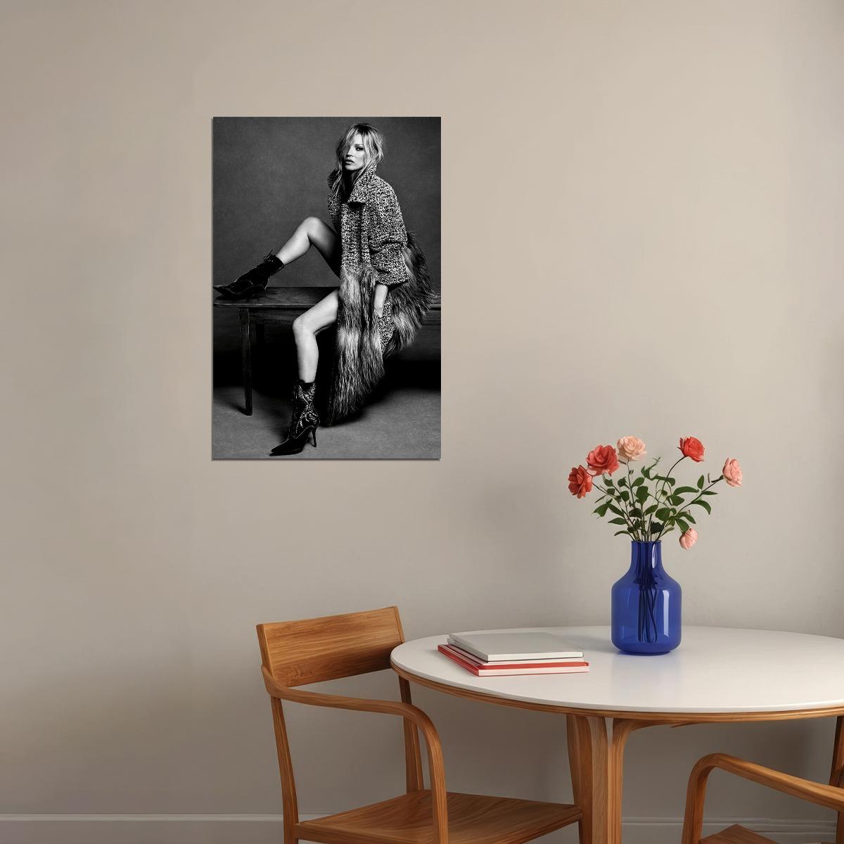Kate Moss Model Fashion Pioneer Poster Wall Art Print Home Wall Decor - xonomax