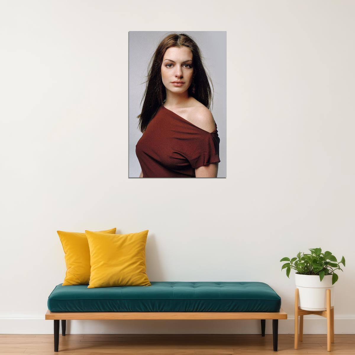 Anne Hathaway American Singer Actor Poster Wall Art Print Home Wall Decor - xonomax