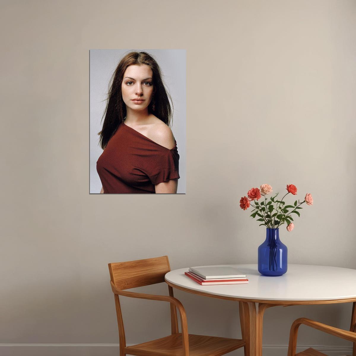 Anne Hathaway American Singer Actor Poster Wall Art Print Home Wall Decor - xonomax