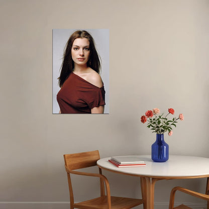 Anne Hathaway American Singer Actor Poster Wall Art Print Home Wall Decor - xonomax