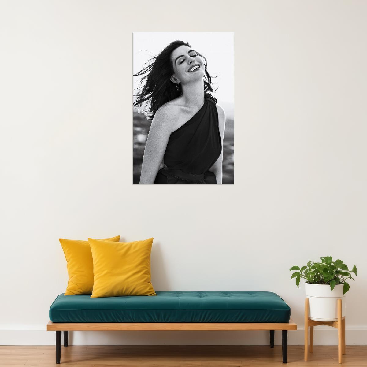 Anne Hathaway American Actor Singer Poster Wall Art Print Home Wall Decor - xonomax