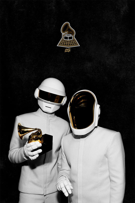 Daft Punk Mask Pop Music Singer Duo Electronic Music Poster Wall Art Print Home Wall Decor - xonomax
