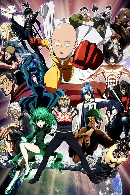 One Punch Man Classic Moive Anime Tv Series Poster Wall Art Print Home Wall Decor
