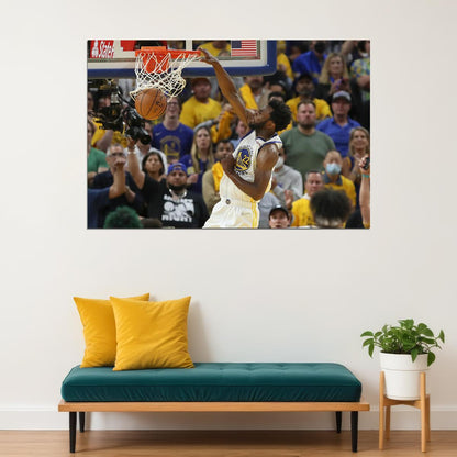 Golden State Playoff Finals Wiggins Dunk Poster Wall Art Print Home Wall Decor - xonomax