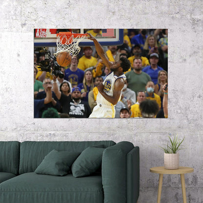 Golden State Playoff Finals Wiggins Dunk Poster Wall Art Print Home Wall Decor - xonomax