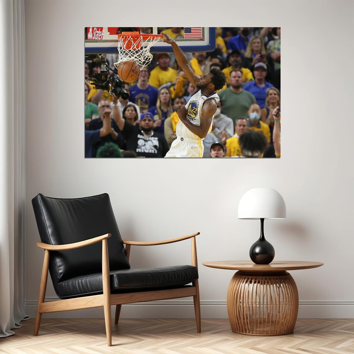 Golden State Playoff Finals Wiggins Dunk Poster Wall Art Print Home Wall Decor - xonomax